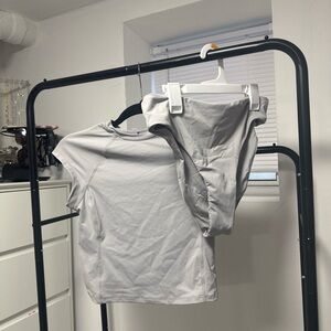 SKIMS Light Gray/chrome Bikini Set